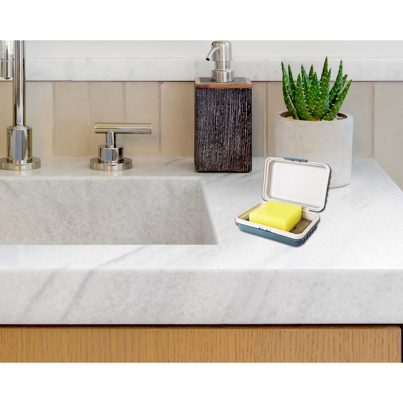 Lofekea Travel Soap Case, 2 Pieces, Soap Dish with Lid,