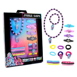 Joytoy Monster High Accessory Set with Jewellery and Hair Accessories - 18 Pieces in Gift Box