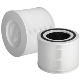 Core 300 Air Purifier Replacement HEPA Filter （3-in-1 Balance）for LEVOIT Core 300-P/300S, H13 True HEPA + Activated Carbon, 99.97% Dust Pollen Pet Dander Smoke, 2 Pack (white)