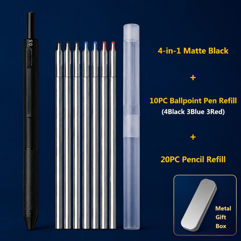 4-in-1 Multifunction Metal Pen for Office & School – 3