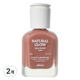 Oh Hora Natural Glow Milk Syrup Nail Strengthener Chai, 15ml, 2 pcs / 오호라 내추럴 글로우 밀크시럽 네일 강화제 차이, 15ml, 2개