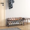 TZAMLI 2-Tier Shoe Rack for Closet, Expandable and Stackable Shoe