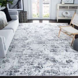 Safavieh Amelia Collection ALA705G Modern Abstract Area Rug, 9' x 12', Grey / Ivory