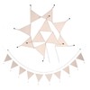 kaoco Garland, Flag Garland, Triangular Flag, Cloth, Birthday, Wall Decoration,