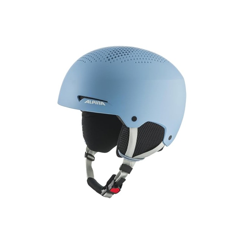 ALPINA ZUPO Unisex Youth Ski Helmet, Smoke-Blue Matt, 48-52