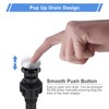 ARCORA Pop Up Sink Drain with Overflow, Chrome Bathroom Sink