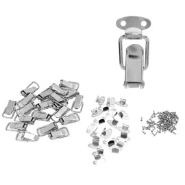 Spring Latch, 20 Pieces Latch Clamp Clip Stainless Steel Buckle Latch Stainless Steel Latch with Screw for Small Cases Wooden Chest