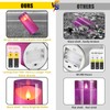 NURADA 3"x6"Flickering Flameless Candles: 3D Wick Unbreakable Acrylic Battery Operated