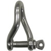 Shackle Twisted Shape Diameter 10 mm Stainless Steel V4A 1 Piece A4 Swivel Shackle Round Shackle D Shackle Connector Rope Wire Rope