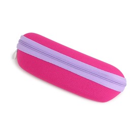 Tacy LM-70081-16 Glasses Case, Stylish, Gadget Pouch, Hard Case, Zipper, EVA, Nylon, Pink