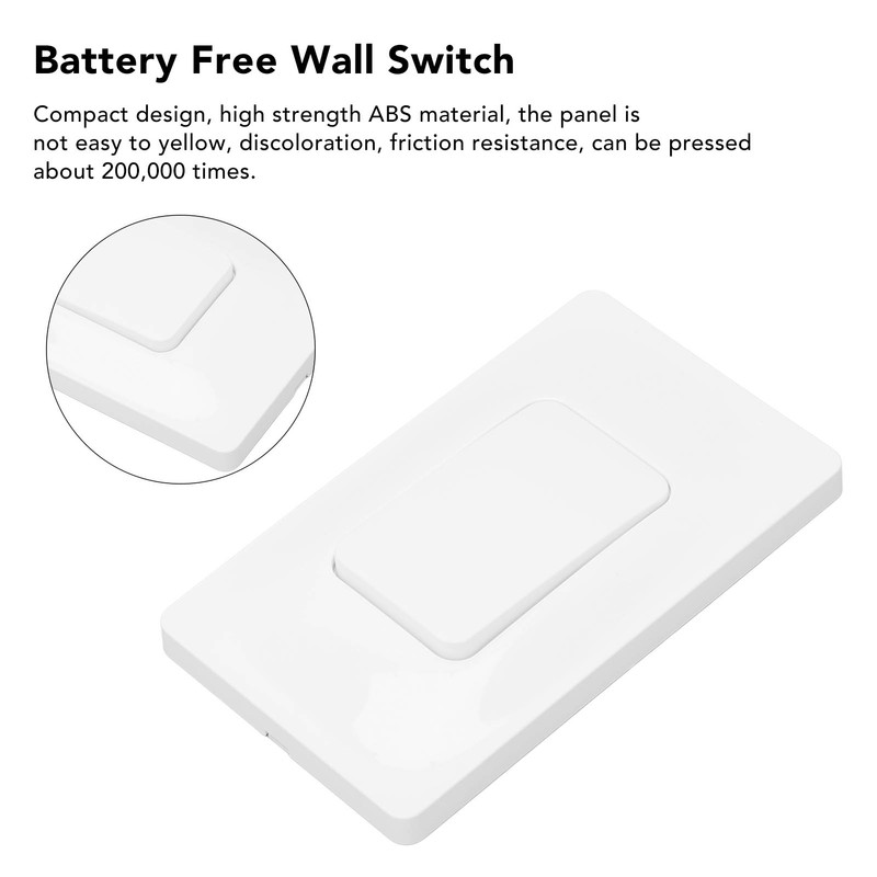 Wireless Light Switch Self Powered 433MHZ Remote Control Battery Free