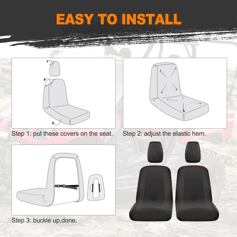 BORDAN UTV Seat Cover for 2004-2021 Yamaha Rhino 700 660