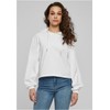 Urban Classics Tb5401-Ladies Heavy Short Hoody Felpa con Cappuccio, Bianco,