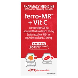 Ferro-MR Iron + Vitamin C 60 Tablets (Limit ONE per Order)