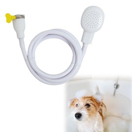 Bath Single Tap Shower Head Push on 2M Rubber Hose for Taps Hand Held Portable Dog Shower Hair Shower Attachment for Bathroom Washing Dresser Kitchen Sink Mixer Tap