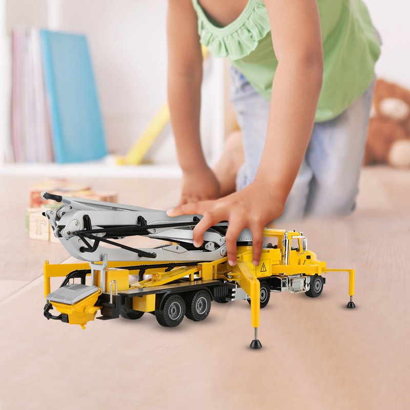 1/55 Concrete Pump Truck Model Engineering Car Alloy Vehicle Kids