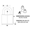 Master Lock 140EURT Pack of 2 Key Padlocks with Brass