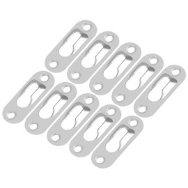 Perchas para Marcos,Durable 1.5 mm de tono grueso Metal Keyhole Hanger Fasteners Diseño único sobresaliente para marcos de cuadros Colgar Pared Interior Plata 40 piezas