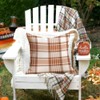 RABUSOFA Fall Plaid Pillow Covers 18x18 Inch,Brown Outdoor Autumn Decoration