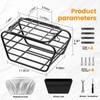 Bike Rear Basket with Liner & Waterproof Cover Large Capacity