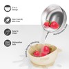 Bakpoco Stainless Steel Baby Bowls with Suction, 2-in-1 SUS304 Toddlers