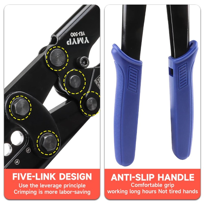 YMYP Wire Rope Crimping Tool, Ferrule Swaging Tool for Aluminum