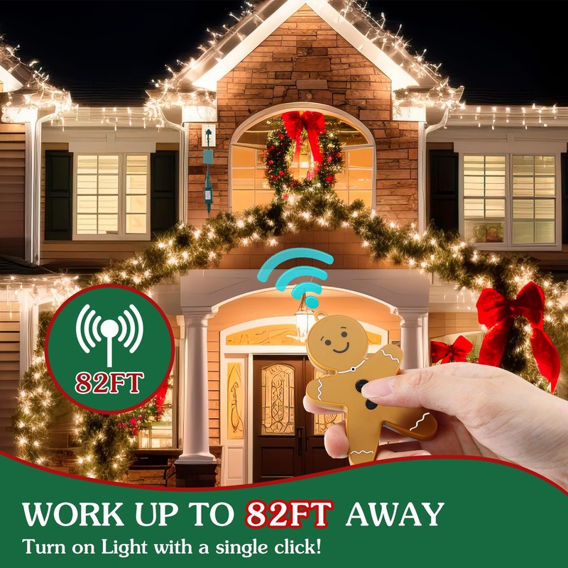 Enhon Wireless Remote Switch for Christmas Tree Lights, Works Up