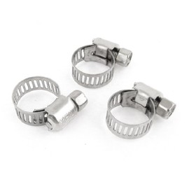 Sourcingmap 3pcs Stainless Steel 8-14mm Hose Pipe Clamps Clips Fastener