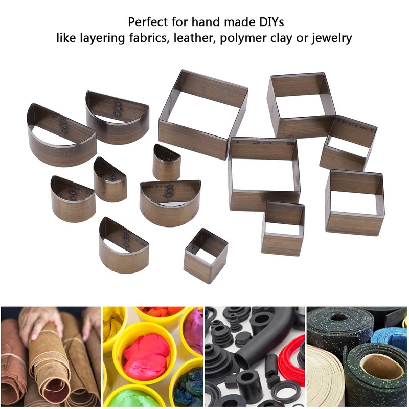 14 Pcs Leather Cutting Mold 2 Shape Exquisite High Carbon