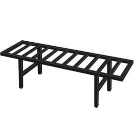 LLAXERGU Plant Stand Indoor Outdoor, Heavy Duty Iron Pedestal Stands Metal Plant Stand for Indoor Outdoor, 1-Tier Sturdy Flower Stand Display Plant Shelf