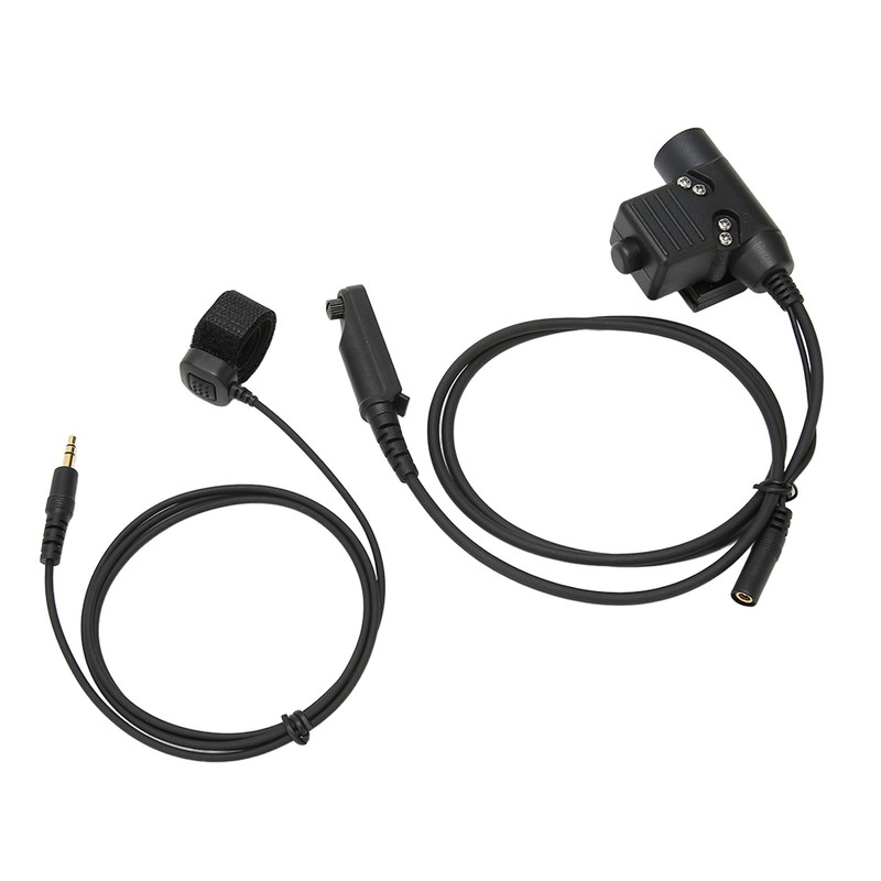 U94 PTT Adapter Cable Walkie Talkie Headset Adapter with Key