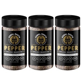 USDA Organic Salt Free Seasoning, No Salt Seasoning, Non-GMO Certified, Sugar Free Seasoning, Meal Prep Seasoning, All Natural, 100% Made in USA (Pepper, 3 Pack)