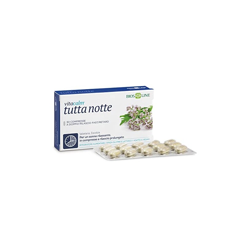 Bios Line VitaCalm Tutta Notte Fast Integratore Alimentare 30 Compress