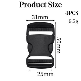 4PCS Plastic Buckle, Side Quick Release Buckle for Bracelets Backpack Tactical Bag and Gear,Buckles