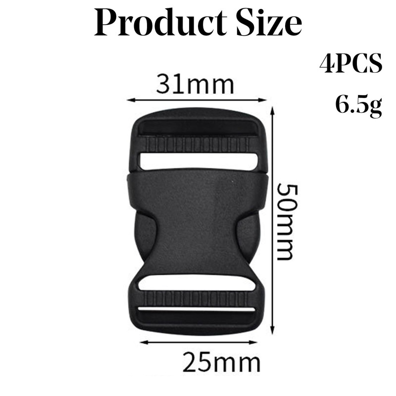 4PCS Plastic Buckle, Side Quick Release Buckle for Bracelets Backpack