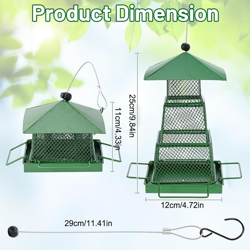 AIMALL Robust All-Season Automatic Bird Feeder with Easy Refill Design,