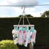 JVL Round Sock Dryer Complete with 16-Piece Clothes Pegs, Aqua,
