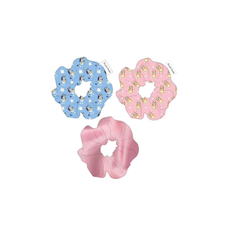 Bluey Haargummis aus Stoff, 3 Stück