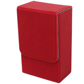 Tnfeeon Tarot Storage Box, Tarot Card Case Moon Patten Groove Design Non-Slip Line for Poker Game (Red)