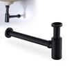 HAMOLER Round Bottle P-Trap 1 1/4 Adjustable Bathroom Basin Sink