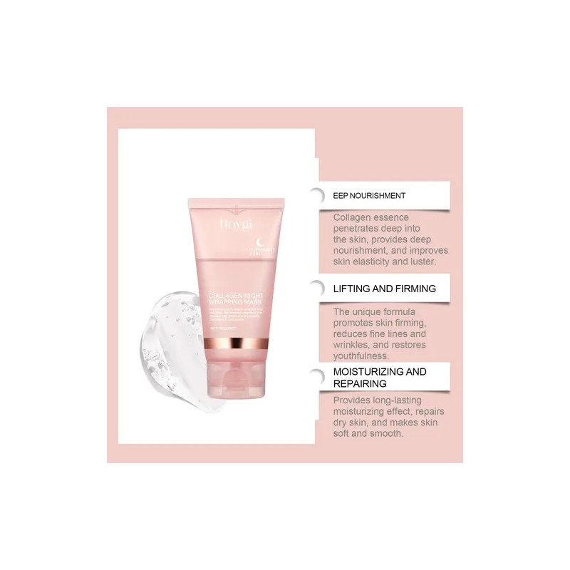 Mascarilla Envolvente Nocturna De Colágeno Máscara Exfolian 2pz
