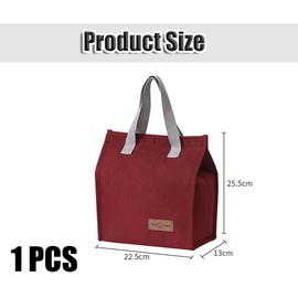 HUIQIHANG Lunch Bags for Women Men, Reusable Insulated Leakproof Lunch Box Tote Bag, Cool Bags Cooler Tote Box, Thermal Cooler Bag for Work School Picnic Travel (Red)