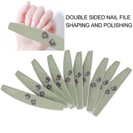10pcs Nail File, Professional Manicure Tools Kit, Portable Washable Reusable Double Sided Nail Buffer File Manicure Tool