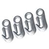 4Pcs Trailer Snap Hook 90mm Iron Tow Hook Safety Chain