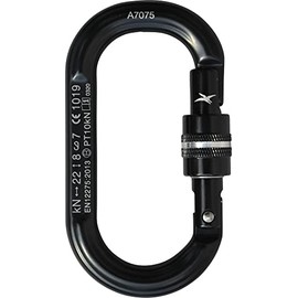 Loc'Teryx RTAV12110N Climbing Climbing Carabiner Prey EVO Screw Black (BK)