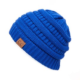 C.C Hatsandscarf Exclusives Cable Knit Beanie - Thick, Soft & Warm Chunky Beanie Hats (Royal Blue)