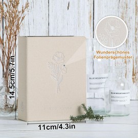 Lanpn Photo Album 9 x 13 50 2 Packs Small Mini Linen Slip-in Album for Portrait Photos Pictures Beige