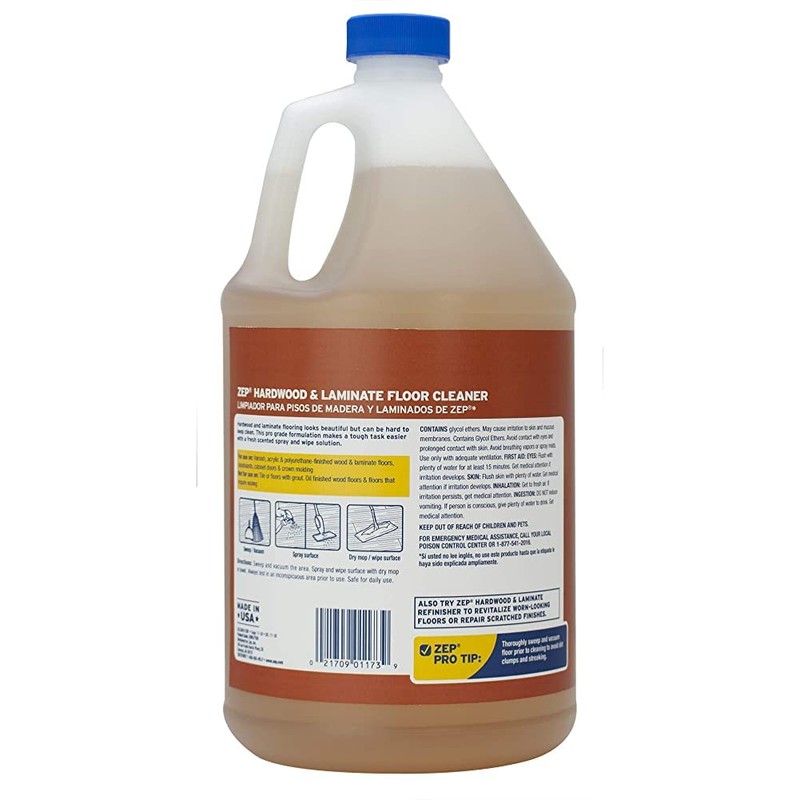 Zep Hardwood and Laminate Floor Cleaner - 1 Gallon (Pack