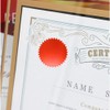 Hylabelest 2" Light Red Embossing Certificate Wafer Paper Stickers