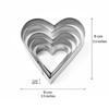 auwiyd 5 PCS Heart Cookie Cutter Set Valentine Biscuit Mousse